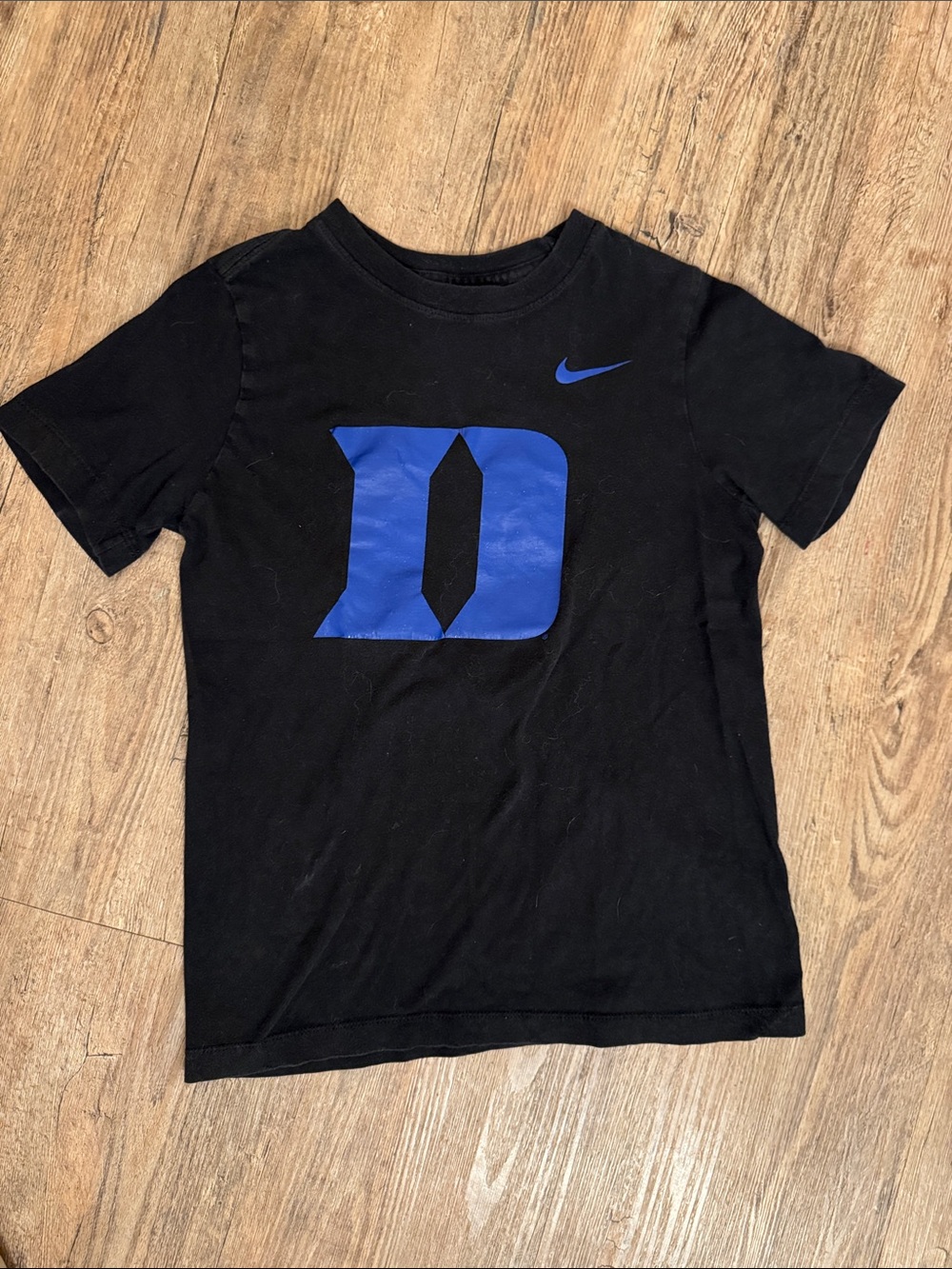 Nike Black Tee with Large Royal Blue 'D' Graphic